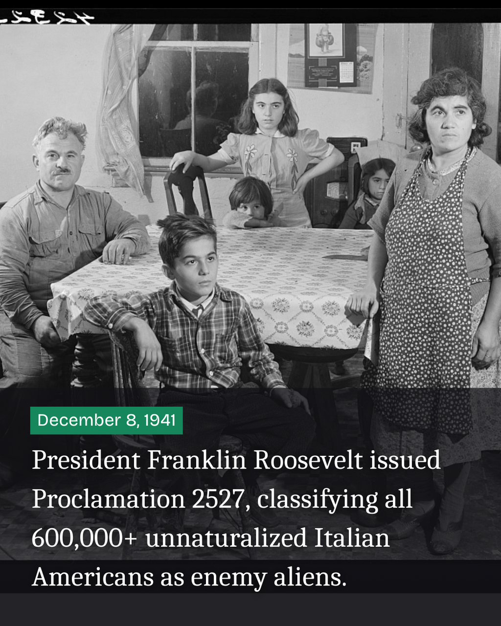 The Forgotten Crackdown on Italian Americans After Pearl Harbor